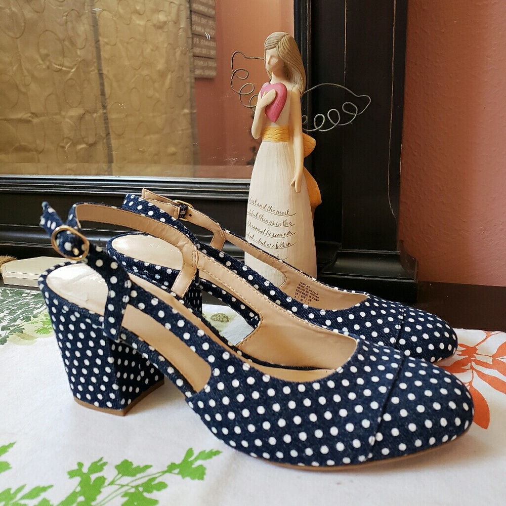 New Polka Dot Kelly & Katie Retro Pin Up Heels